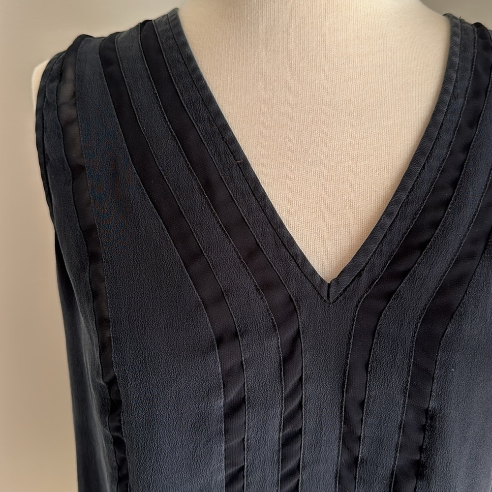 Sleeveless Pea in the Pod Silk Maternity Blouse